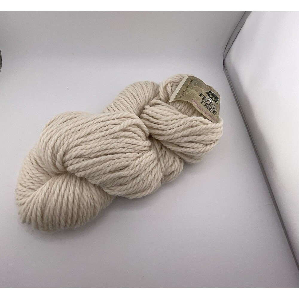 Frog Tree Yarn Chunky 100 % Alpaca Off White Made In Peru 109 Yards